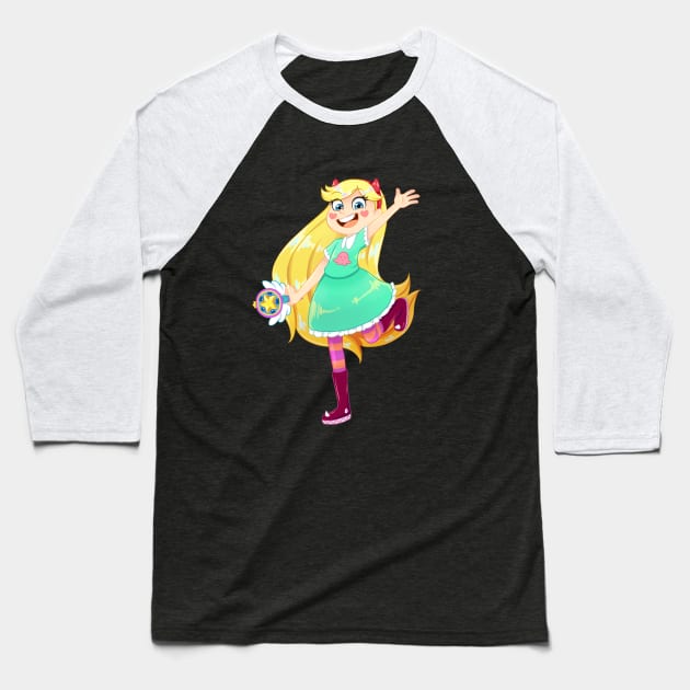 Star Butterfly Baseball T-Shirt by Kihori